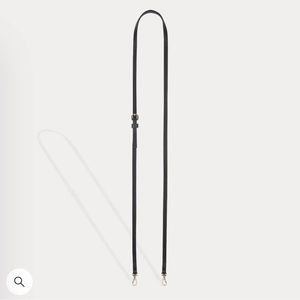 Bandolier Emma Pebble Leather Adjustable Strap in Black/Gold